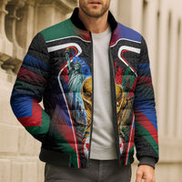 Personalized World Football 2026 Host Nations Bomber Puffer Jacket USA Canada Mexico Soccer Trophy