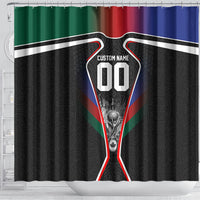 Personalized World Football 2026 Host Nations Shower Curtain USA Canada Mexico Soccer Trophy