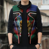 Personalized World Football 2026 Host Nations Sleeveless Puffer Jacket USA Canada Mexico Soccer Trophy