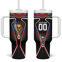 Personalized World Football 2026 Host Nations Tumbler With Handle USA Canada Mexico Soccer Trophy