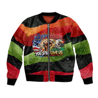 Happy 250th You Still Owe Us Black Pride Bomber Jacket Pan African Flag Broken Chains - Statue Of Liberty