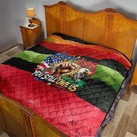 Happy 250th You Still Owe Us Black Pride Quilt Pan African Flag Broken Chains - Statue Of Liberty