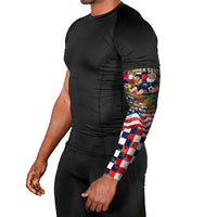 USA Soccer Summer Christmas In July Arm Sleeves Summer Santa World Football 2026
