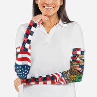 USA Soccer Summer Christmas In July Arm Sleeves Summer Santa World Football 2026
