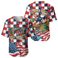 USA Soccer Summer Christmas In July Baseball Jersey Summer Santa World Football 2026