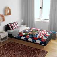 USA Soccer Summer Christmas In July Bedding Set Summer Santa World Football 2026