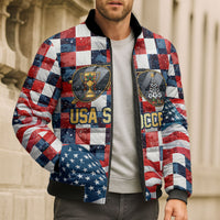 USA Soccer Summer Christmas In July Bomber Puffer Jacket Summer Santa World Football 2026