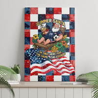 USA Soccer Summer Christmas In July Canvas Wall Art Summer Santa World Football 2026