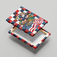USA Soccer Summer Christmas In July Canvas Wall Art Summer Santa World Football 2026