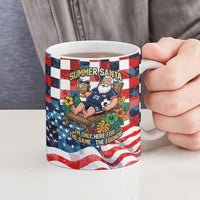 USA Soccer Summer Christmas In July Ceramic Mug Summer Santa World Football 2026