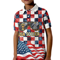 USA Soccer Summer Christmas In July Kid Polo Shirt Summer Santa World Football 2026