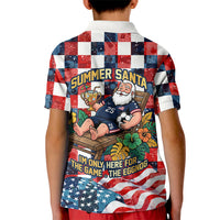 USA Soccer Summer Christmas In July Kid Polo Shirt Summer Santa World Football 2026