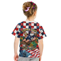 USA Soccer Summer Christmas In July Kid T Shirt Summer Santa World Football 2026