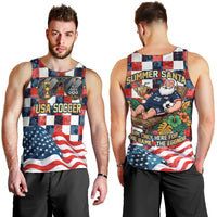 USA Soccer Summer Christmas In July Men Tank Top Summer Santa World Football 2026