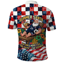 USA Soccer Summer Christmas In July Polo Shirt Summer Santa World Football 2026
