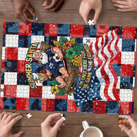 USA Soccer Summer Christmas In July Puzzle Summer Santa World Football 2026