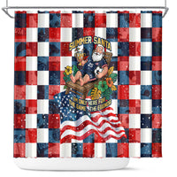 USA Soccer Summer Christmas In July Shower Curtain Summer Santa World Football 2026