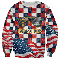 USA Soccer Summer Christmas In July Sweatshirt Summer Santa World Football 2026