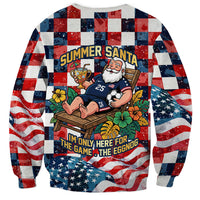 USA Soccer Summer Christmas In July Sweatshirt Summer Santa World Football 2026