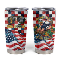 USA Soccer Summer Christmas In July Tumbler Cup Summer Santa World Football 2026