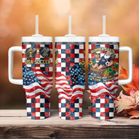 USA Soccer Summer Christmas In July Tumbler With Handle Summer Santa World Football 2026