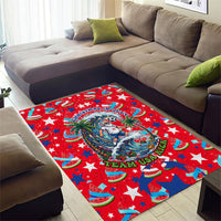 Christmas In July USA Soccer Area Rug Surfing Santa Flamingo Summer Watermelon