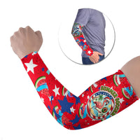 Christmas In July USA Soccer Arm Sleeves Surfing Santa Flamingo Summer Watermelon