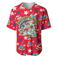 Christmas In July USA Soccer Baseball Jersey Surfing Santa Flamingo Summer Watermelon