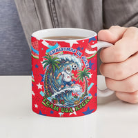 Christmas In July USA Soccer Ceramic Mug Surfing Santa Flamingo Summer Watermelon