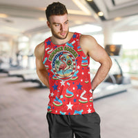 Christmas In July USA Soccer Men Tank Top Surfing Santa Flamingo Summer Watermelon