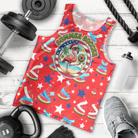 Christmas In July USA Soccer Men Tank Top Surfing Santa Flamingo Summer Watermelon