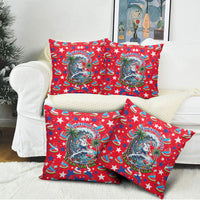 Christmas In July USA Soccer Pillow Cover Surfing Santa Flamingo Summer Watermelon