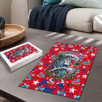 Christmas In July USA Soccer Puzzle Surfing Santa Flamingo Summer Watermelon