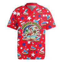 Christmas In July USA Soccer Rugby Jersey Surfing Santa Flamingo Summer Watermelon