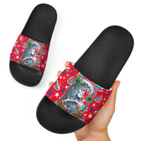 Christmas In July USA Soccer Slide Sandals Surfing Santa Flamingo Summer Watermelon