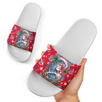 Christmas In July USA Soccer Slide Sandals Surfing Santa Flamingo Summer Watermelon