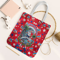Christmas In July USA Soccer Tote Bag Surfing Santa Flamingo Summer Watermelon