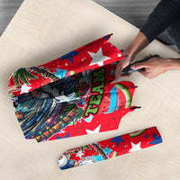 Christmas In July USA Soccer Umbrella Surfing Santa Flamingo Summer Watermelon