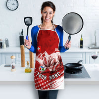 Personalized Switzerland Ibex Soccer 2026 Apron Grunge Swiss Football Cross Mountain