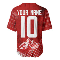 Personalized Switzerland Ibex Soccer 2026 Baseball Jersey Grunge Swiss Football Cross Mountain