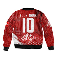 Personalized Switzerland Ibex Soccer 2026 Bomber Jacket Grunge Swiss Football Cross Mountain