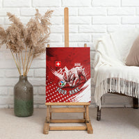 Personalized Switzerland Ibex Soccer 2026 Canvas Wall Art Grunge Swiss Football Cross Mountain