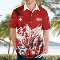 Personalized Switzerland Ibex Soccer 2026 Hawaiian Shirt Grunge Swiss Football Cross Mountain