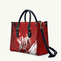 Personalized Switzerland Ibex Soccer 2026 Leather Bag Grunge Swiss Football Cross Mountain