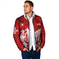 Personalized Switzerland Ibex Soccer 2026 Padded Jacket Grunge Swiss Football Cross Mountain