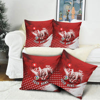 Personalized Switzerland Ibex Soccer 2026 Pillow Cover Grunge Swiss Football Cross Mountain