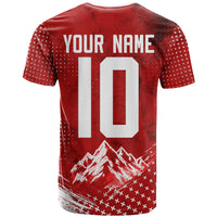Personalized Switzerland Ibex Soccer 2026 T Shirt Grunge Swiss Football Cross Mountain