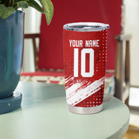 Personalized Switzerland Ibex Soccer 2026 Tumbler Cup Grunge Swiss Football Cross Mountain