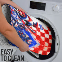 Personalized Croatia Marten Soccer 2026 Bathroom Set Football Grunge Checkerboard Croatian Iris Floral