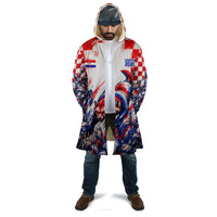 Personalized Croatia Marten Soccer 2026 Cloak Football Grunge Checkerboard Croatian Iris Floral